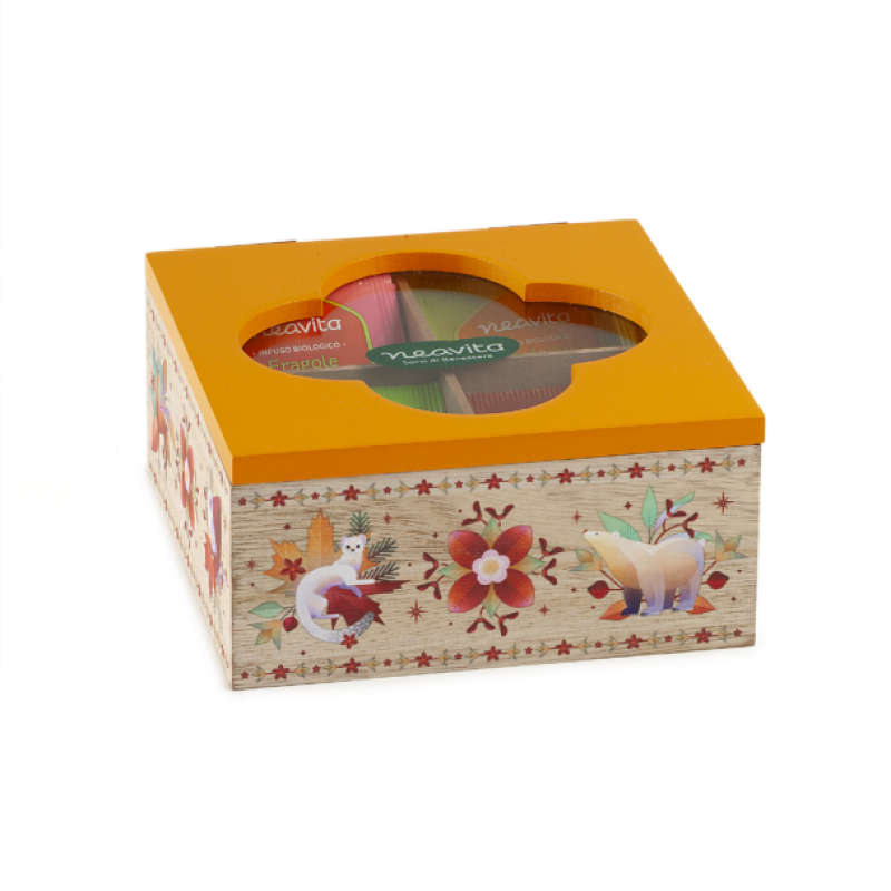 Cofanetto in Legno Bio Arancione 20 filtri assortiti
