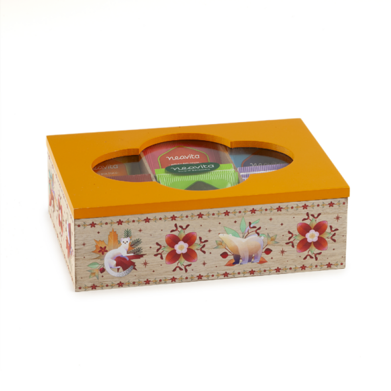 Cofanetto in Legno Bio Arancione 30 filtri assortiti