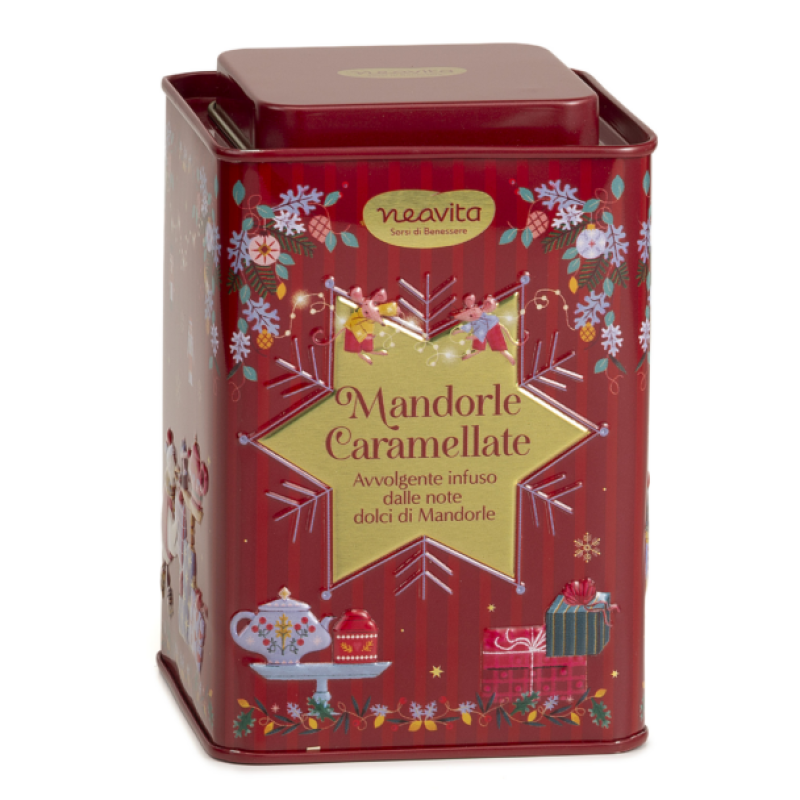 Infuso MANDORLE CARAMELLATE 12 filtroscrigno in Square Tin