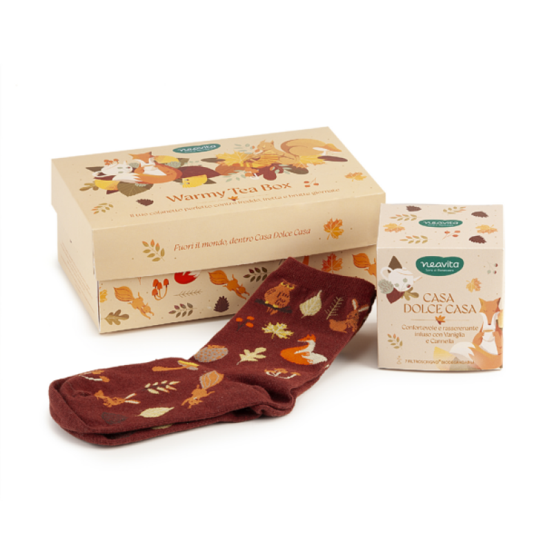 Cofanetto WARMY TEA BOX | Infuso Casa Dolce Casa e Calzini in Cotone