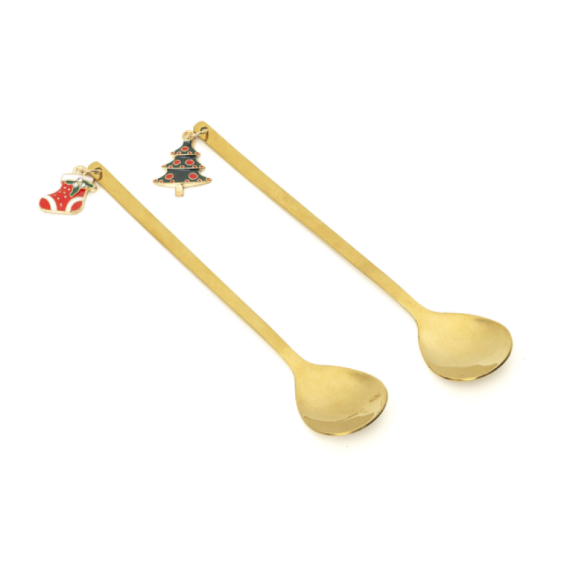 Set di 2 Cucchiaini Natalizi
