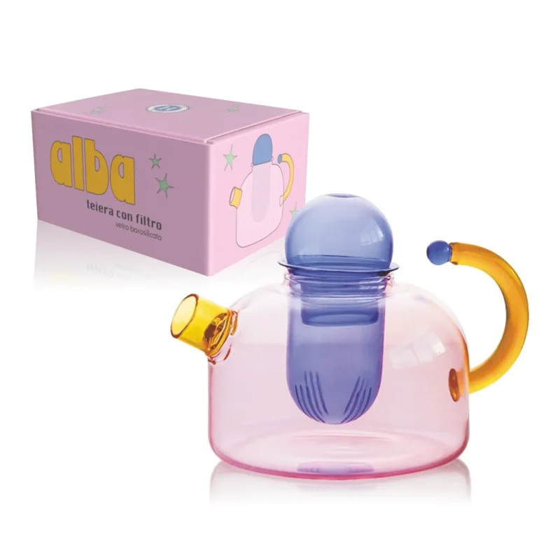 Teiera in Vetro Borosilicato ALBA 1000 ml